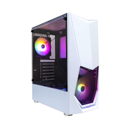 1STPLAYER Корпус DK-3 WHITE / ATX, tempered glass / 3x 120mm LED fans inc. / DK-3-WH-3G6