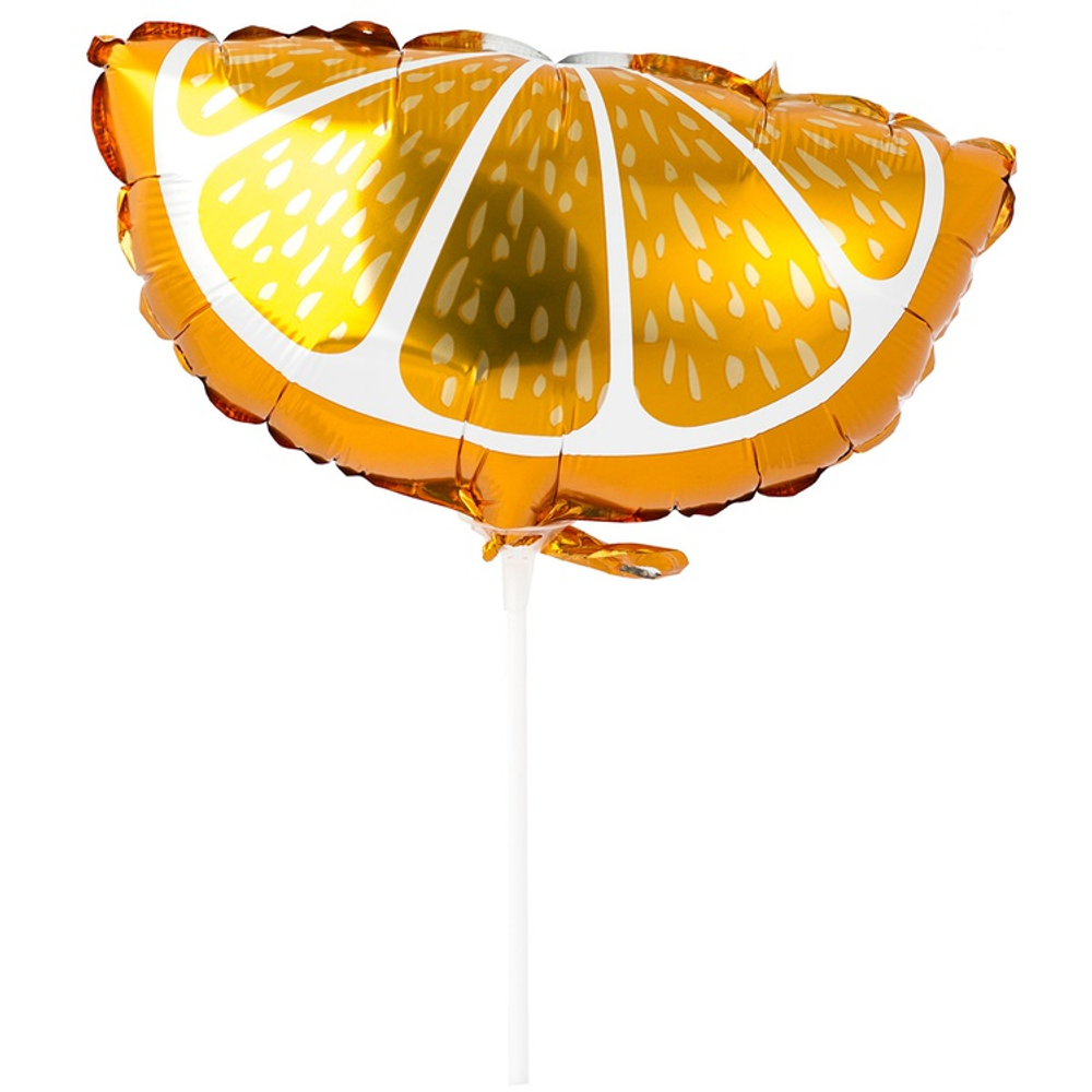 Шар Фольгированный Апельсин долька (Оранжевый)