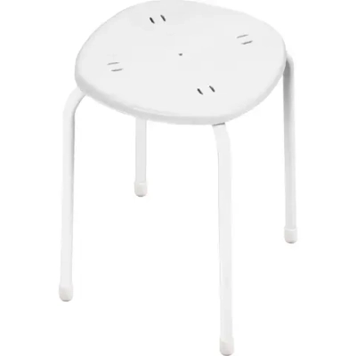 Табурет с пластмассовым сиденьем (ТП02/Б белый)