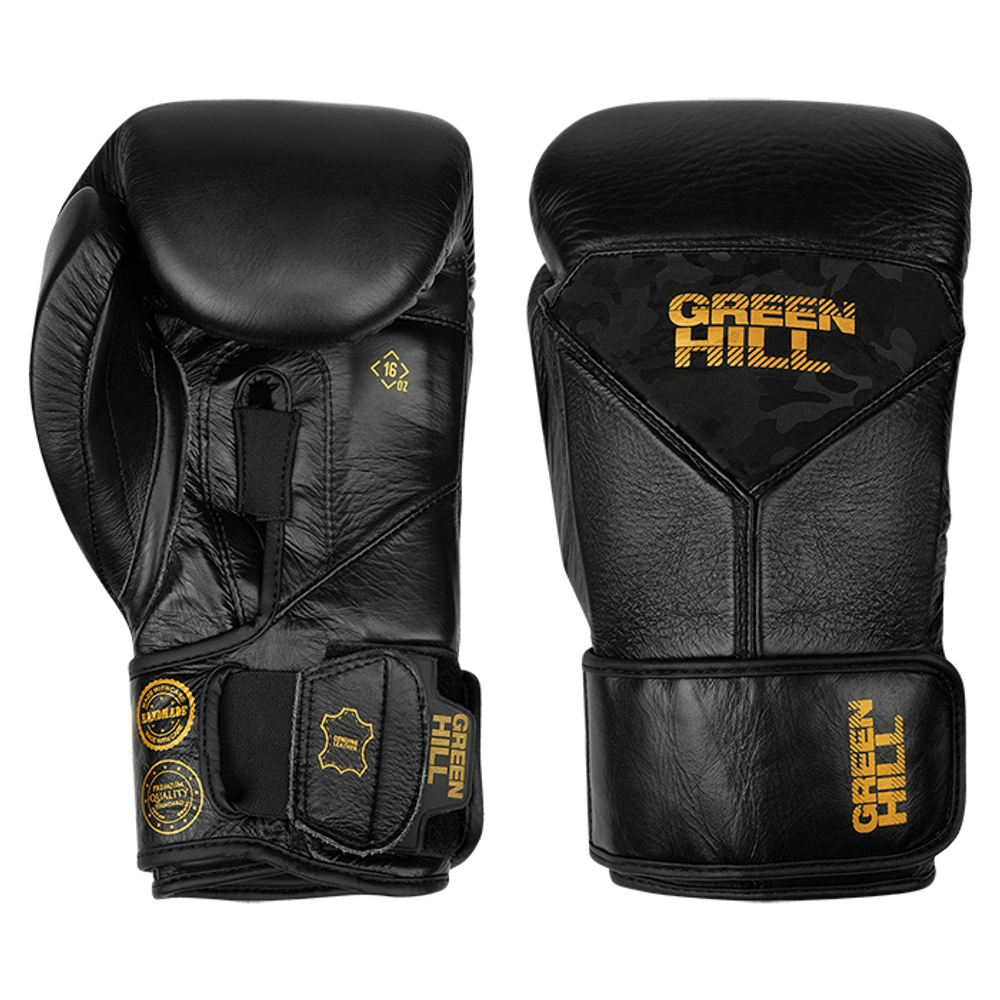 BGPP-2021-0070 Боксерские перчатки Power Padded Training, чёрно-золотые