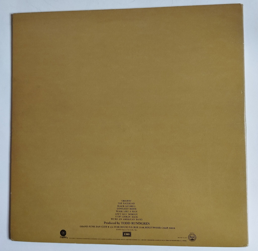 Винтажная виниловая пластинка LP Grand Funk Were An American Band (USA 1973) (Club Edition)