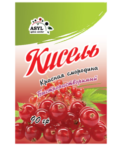 КИСЕЛЬ АСЫЛ КИСЕЛЬ КРАСНАЯ СМОРОДИНА 90ГР