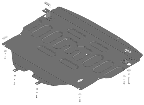 Защита картера Двигателя, КПП. 2 мм, Сталь. для Mazda CX-50 2022-н.в. MOTODOR.71102
