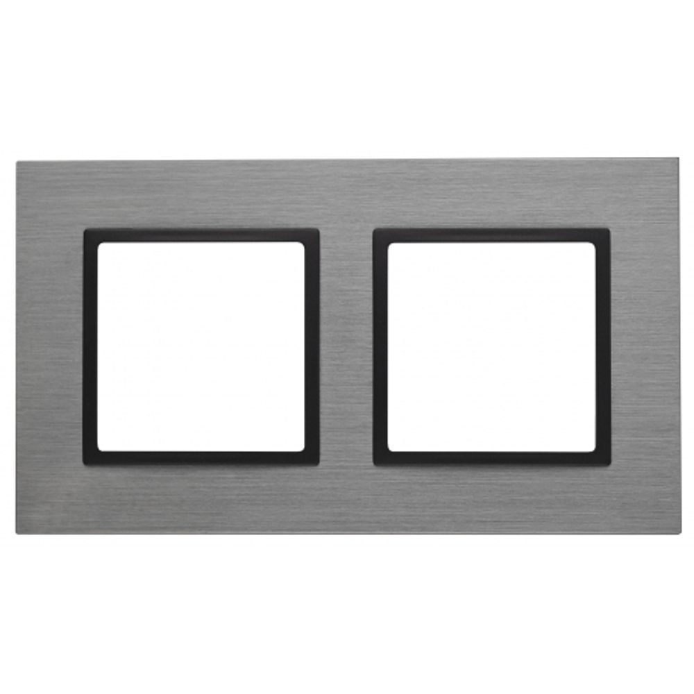 14-5202-42 ЭРА Рамка на 2 поста, металл, Эра Elegance, титан+антр