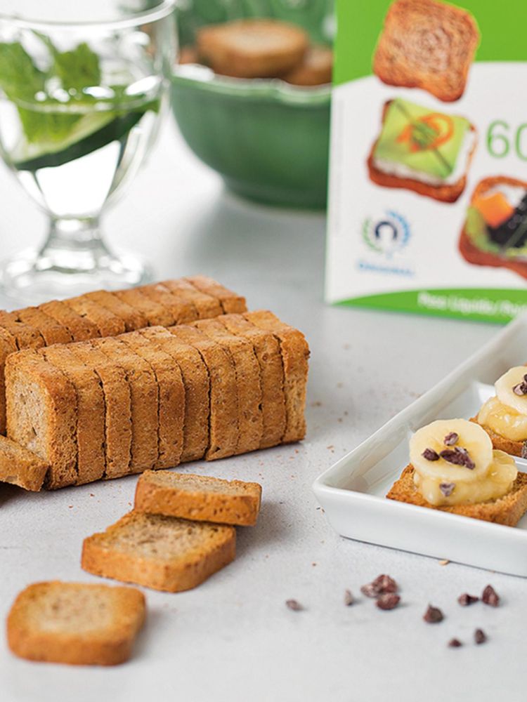 Мини-тосты цельнозерновые Diatostaс кунжутом 120 г