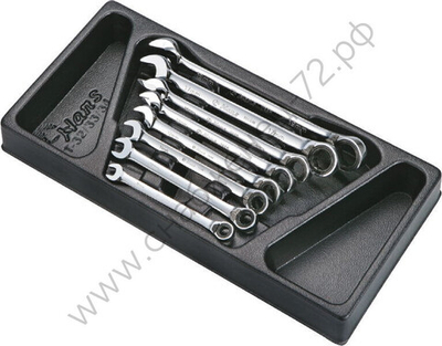 Набор ключей трещоточных с реверсом Hans в ложементе, TT-34