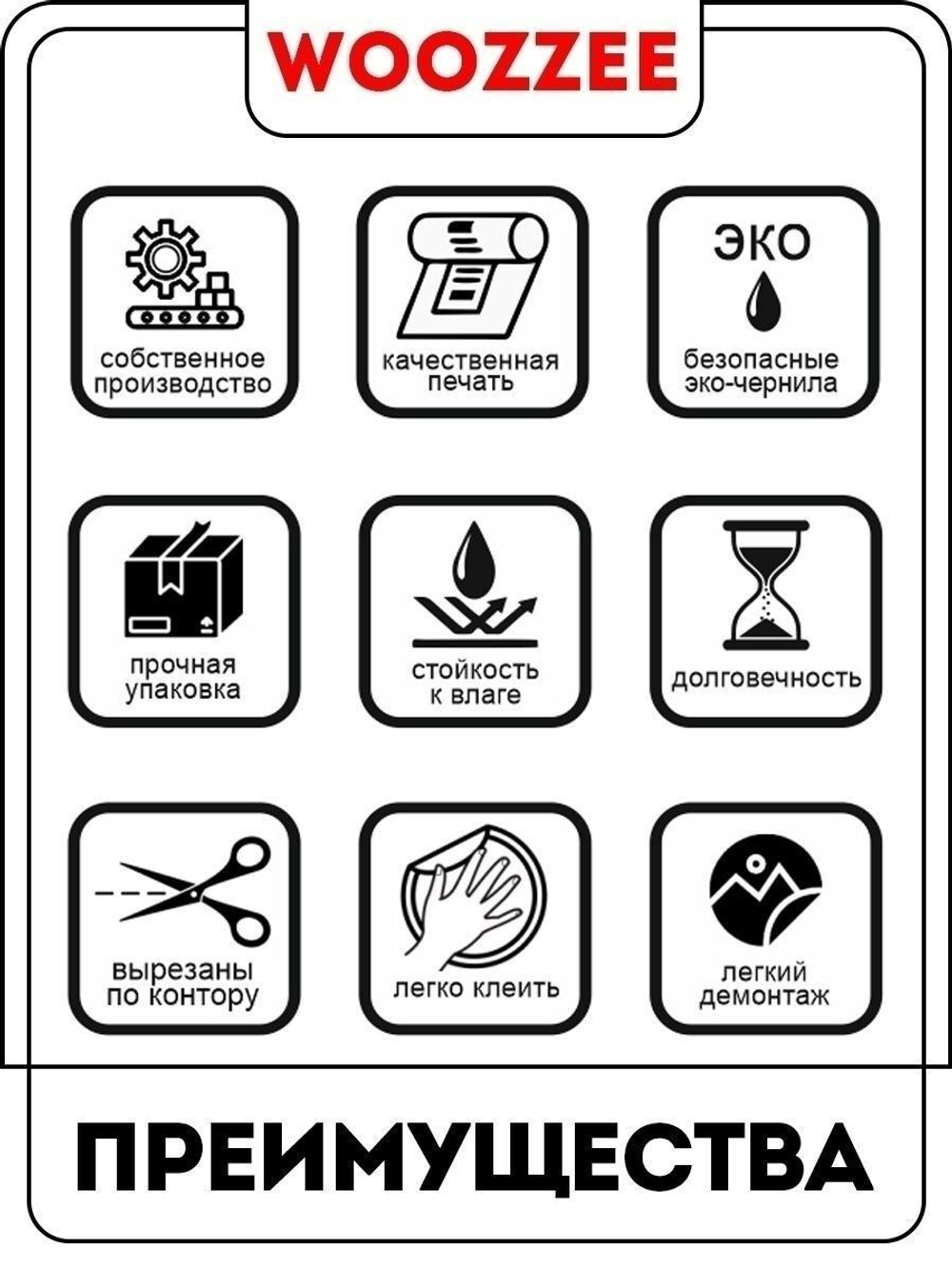 Наклейка декоративная "Зеленая Монстера"