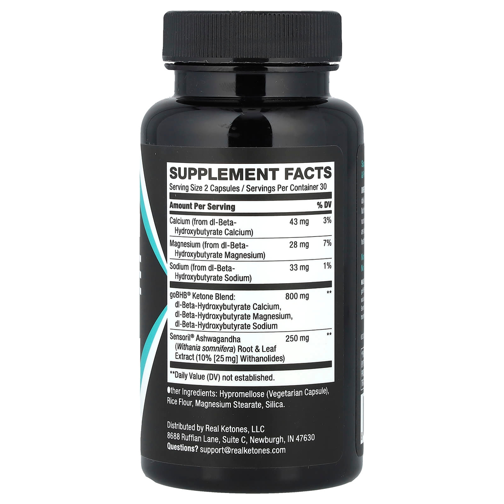 Real Ketones, BHB Science™, баланс при стрессе, 60 капсул