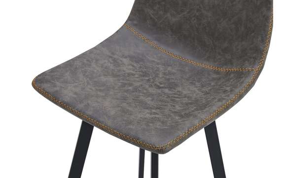 Полубарный стул Netro 66 см, серый на черных металлических ножках | Купить в Hallberg.ru