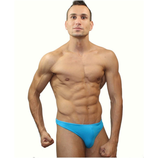 Мужские трусы стринги бирюзовые Romeo Rossi Dream String RR1005-10 (XL / Бирюзовый)