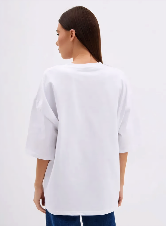 Футболка оверсайз (белый) 200 гр