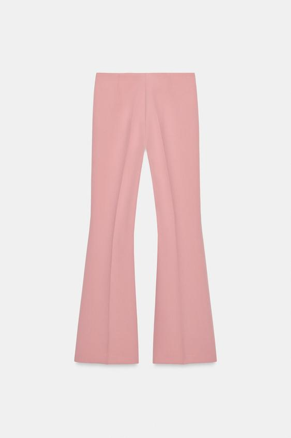 ZARA БРЮКИ FLARE С БОКОВЫМИ ШВАМИ, РОЗОВЫЙ