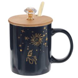 GAEM Кружка с крышкой и ложкой, 300 мл, L12 W8 H12 см, 4в.