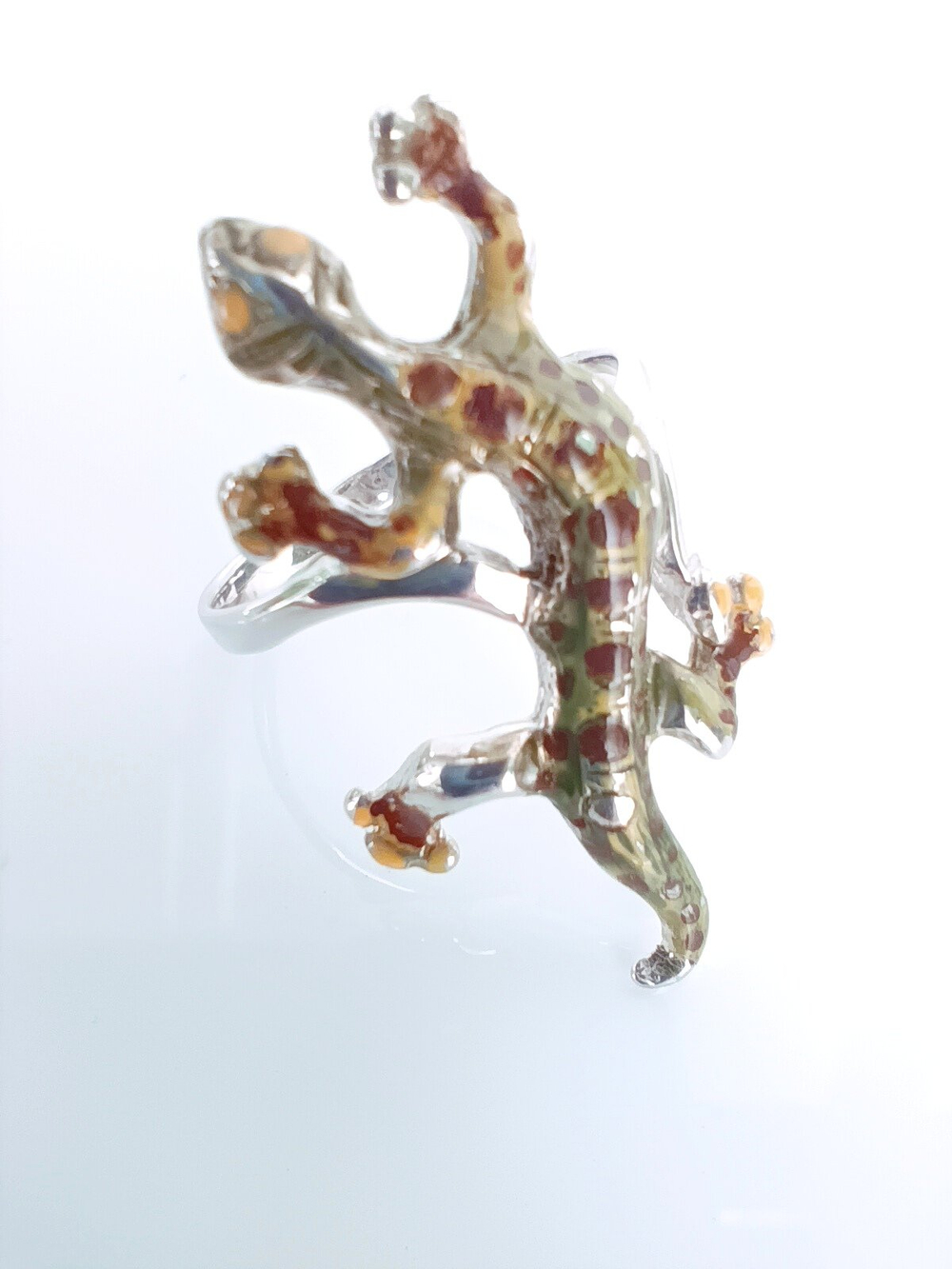 Кольцо Эстерелла, серебро 925*, родирование, эмаль/Ф