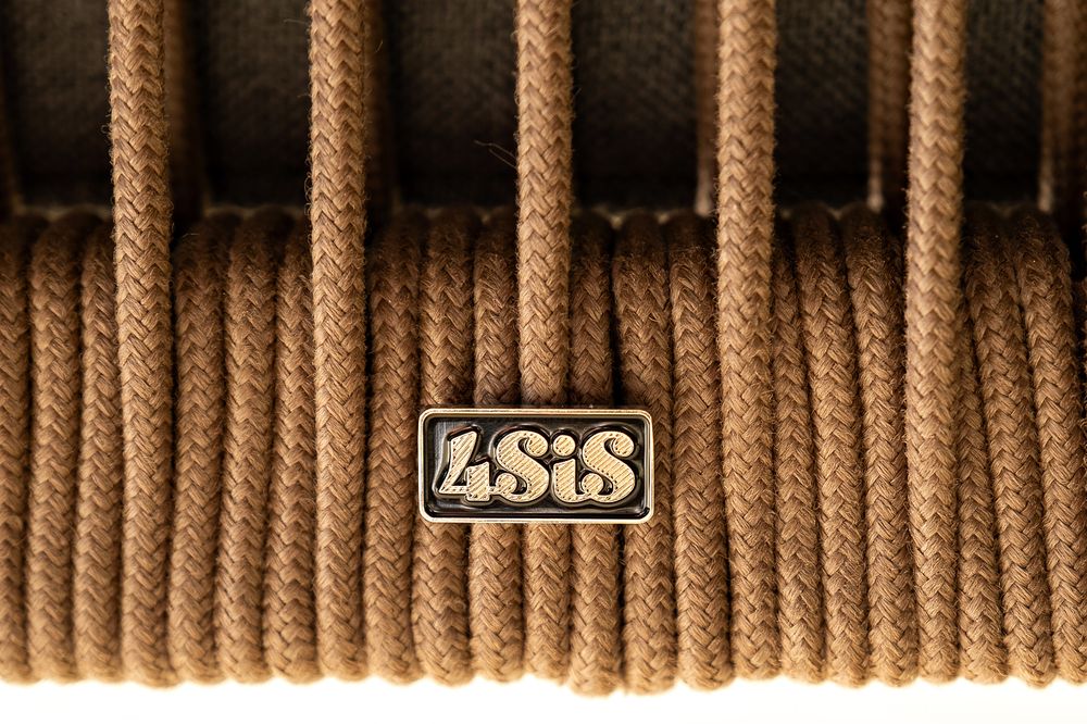 "Канны" лаунж-зона 5-местная из роупа со столом "Верона" (серый гранит), каркас алюминиевый коричневый, роуп коричневый