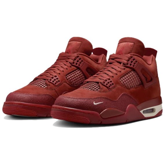 Jordan Air Джордан 4 Винтажные баскетбольные кроссовки Высокие Мужские Оранжево-коричневые