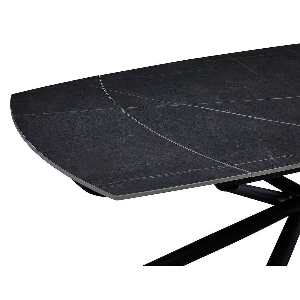 Стол керамический LA ALTA TORNADO Armani grey 120-180*85, каркас черный