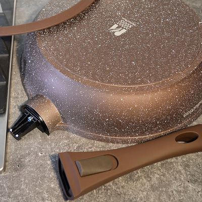 Сковорода 28см Венеция со съемной ручкой и стеклянной крышкой