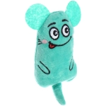 Игрушка для кошек мягкая «Мышка», цвет голубой, 14*5см/14гр (лейбл)