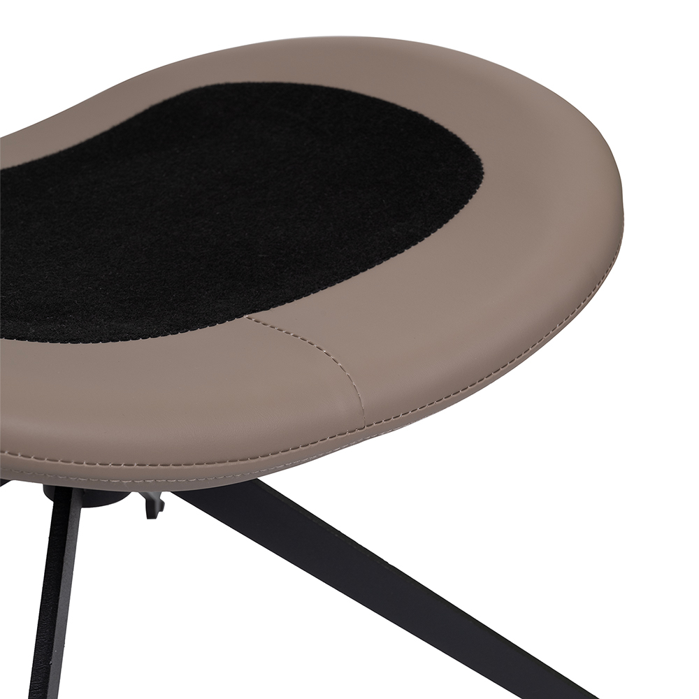 Оттоманка BLISS серый, экокожа, шенилл