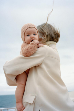 ZARA ВЯЗАНЫЙ КОМБИНЕЗОН С АЖУРНЫМ УЗОРОМ, ТЕЛЕСНО-РОЗОВЫЙ