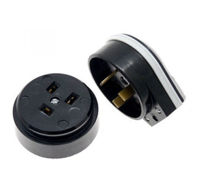 Разъем для плит РШ-ВШ (розетка+вилка) 32А, 230В, 2Р+РЕ, о/у, черный 162653