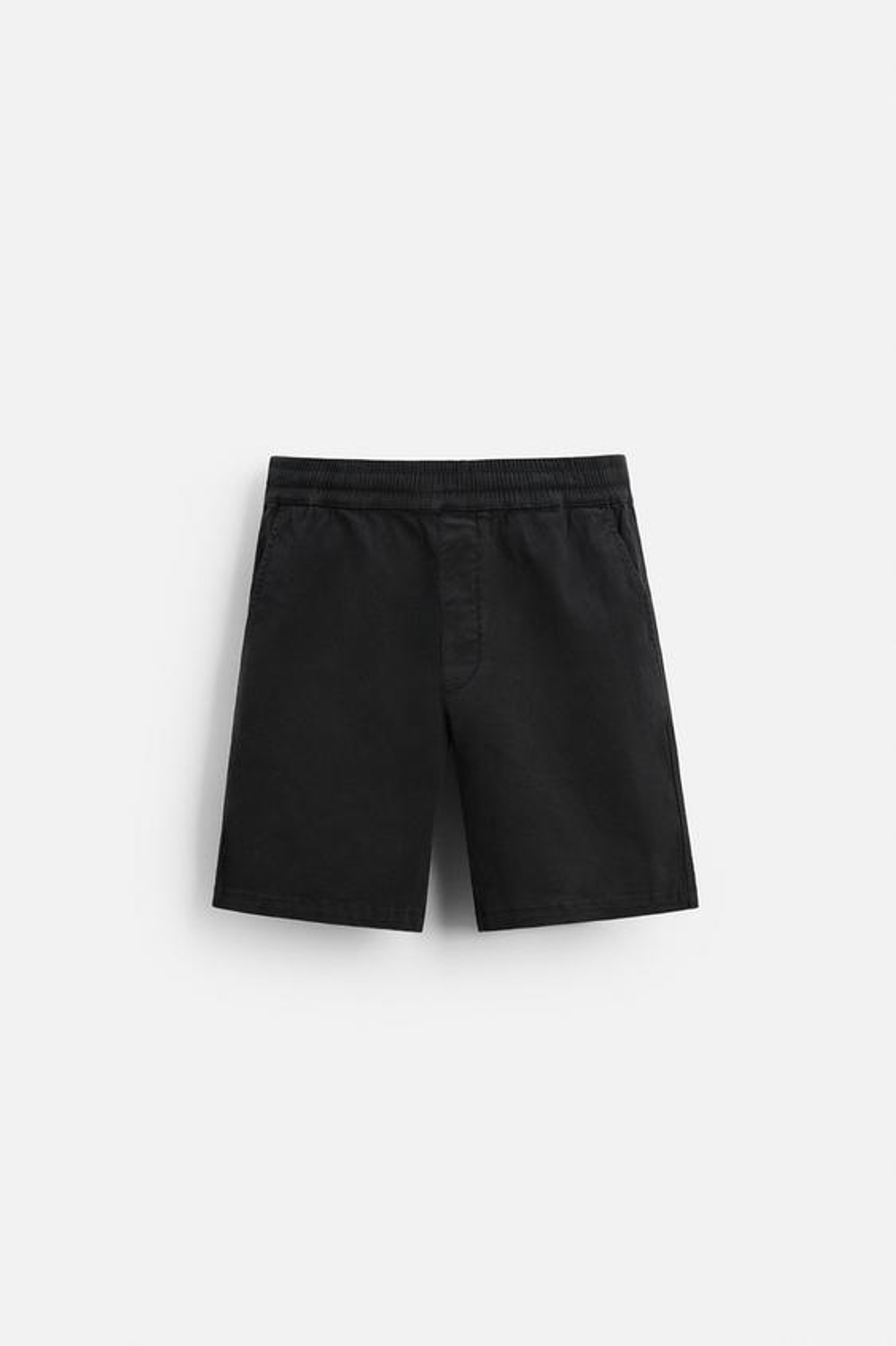 ZARA ШОРТЫ RELAXED FIT, ЧЕРНЫЙ