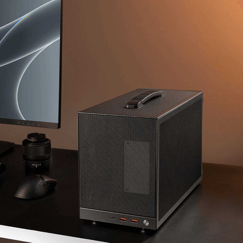 Корпус PCCooler K101 MESH GY 3F ITX 2xUSB3.0, 1xUSB-C, 3xFans, 1x3.5", 4x2.5" Grey