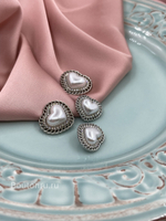 Пуговицы в форме сердца с жемчугом и стразами