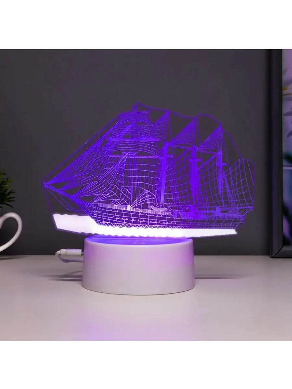 Светильник сенсорный «Фрегат» LED 7 цветов USB/от батареек б