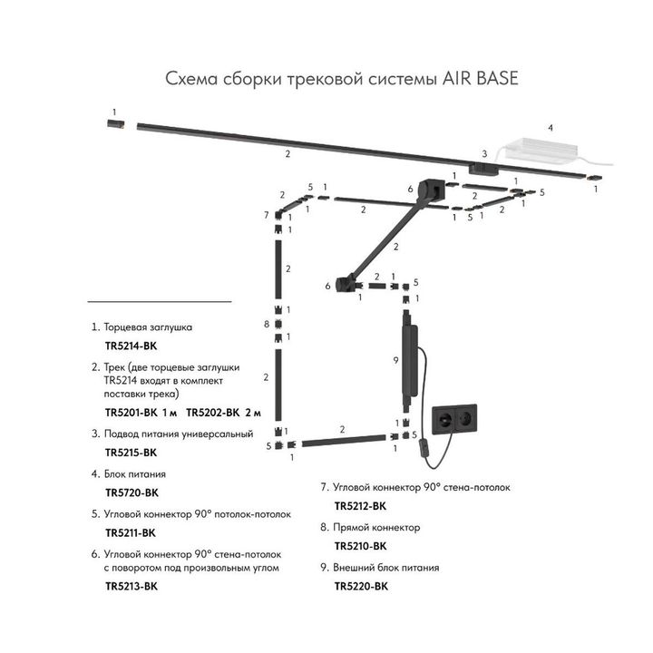 Коннектор Denkirs Air Base TR5212-BK