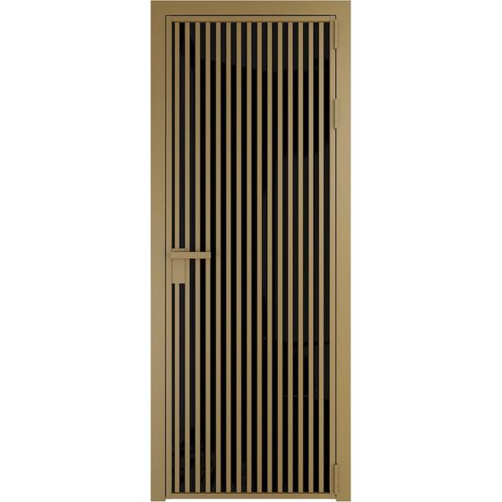 Алюминиевая дверь 11AG золото остеклённая