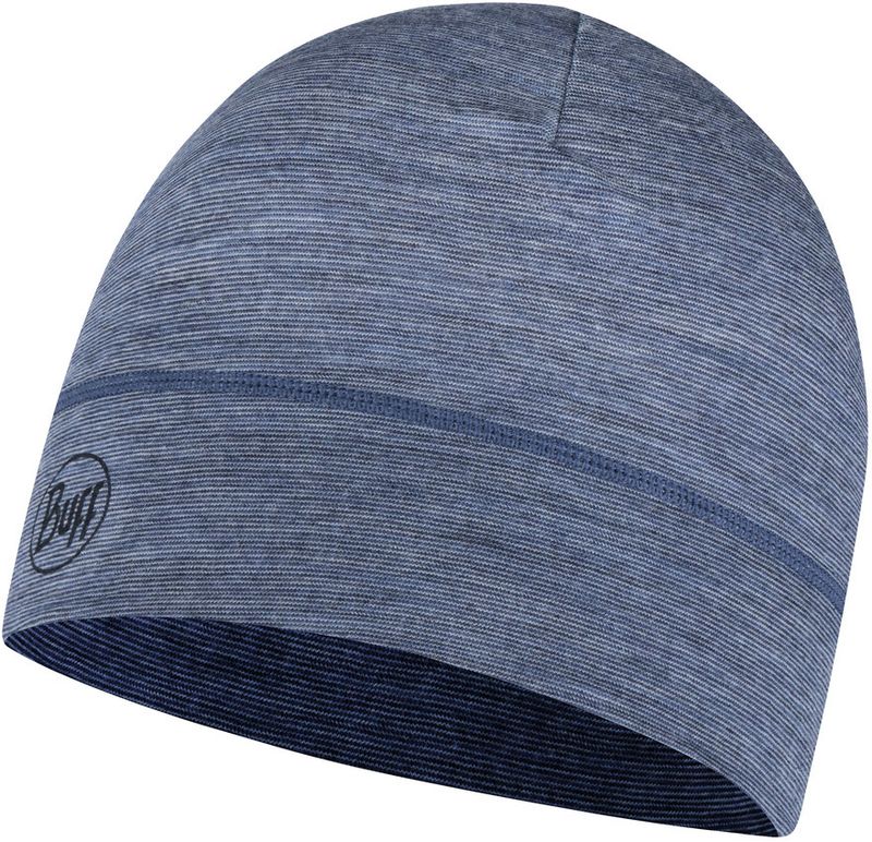 Тонкая шерстяная шапка Buff Hat Wool Iightweight Light Denim Multi Stripes Фото 1