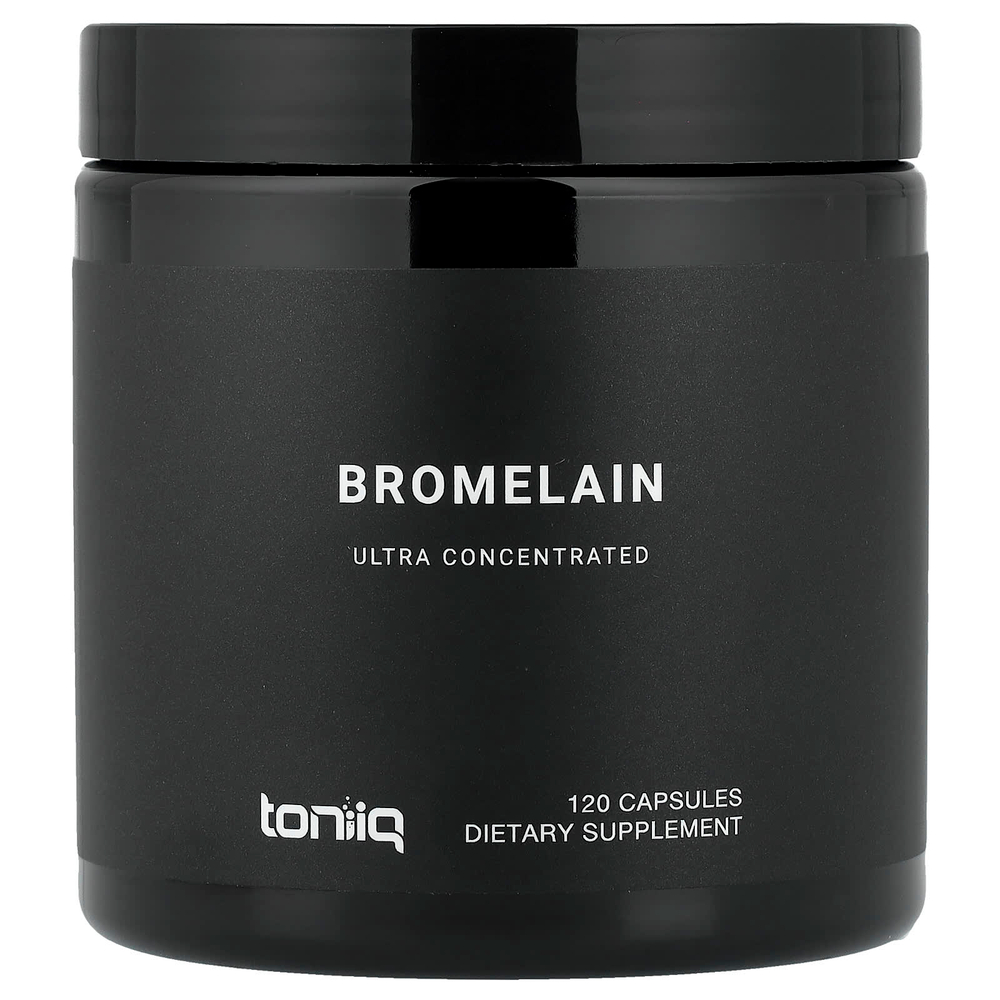 Toniiq, бромелаин, 120 капсул (500 мг в 1 капсуле)
