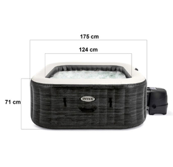 СПА-бассейн Intex PureSpa Greystone Deluxe 124/175х71 см с круговым пузырьковым массажем, хлоргенератор (28450)