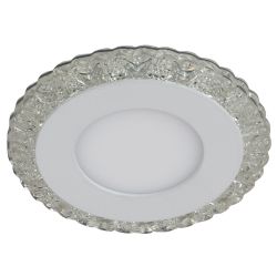 Светильник встраиваемый cо светодиодной подсветкой ЭРА DK LED 14 SL/WH 6Вт круглый прозрачный/белый | Встраиваемые LED светильники