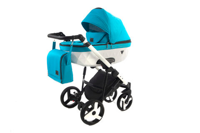 Детская коляска Bruca Vegas 2 в 1 (Бирюзовый/белый)