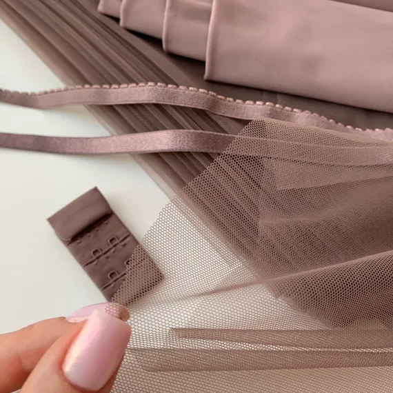 Бюстовая сетка неэластичная кофе