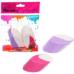 Спонжи для макияжа 2шт «ЭФФЕКТО», микс два цвета розовый и фиолетовый, 4*2см