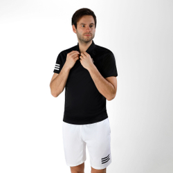 Мужское теннисное поло adidas Club 3 Stripes Polo Men - Black, White