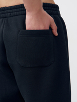 Брюки мусжкие с начесом "jogger fleece" (черный)