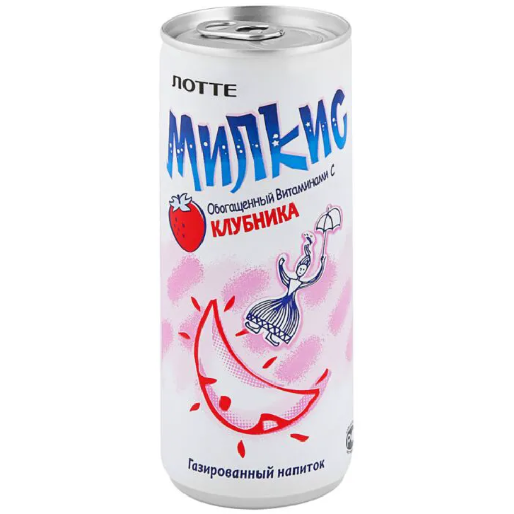 Напиток Milkis Клубника 250 мл ж/б
