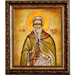 Григорий Синаит преподобный. Икона на холсте.