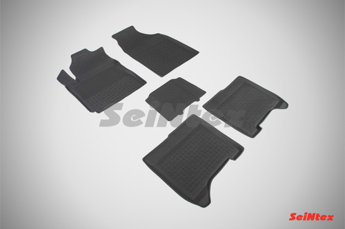 Резиновые коврики с высоким бортом для Chery Bonus 3 2014-н.в., Seintex.85883