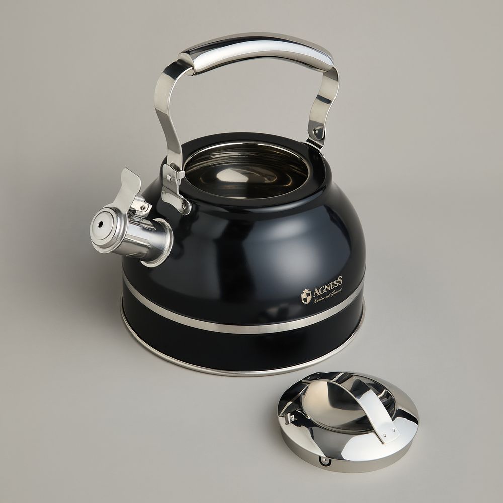 ЧАЙНИК AGNESS СО СВИСТКОМ 2,7Л, ТЕРМОАККУМУЛИРУЮЩЕЕ ДНО, ИНДУКЦИЯ