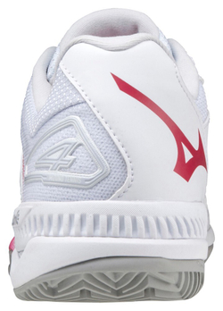 Женские Кроссовки теннисные Mizuno Wave Exceed Tour 4 CC - white/rosered/nimbuscloud