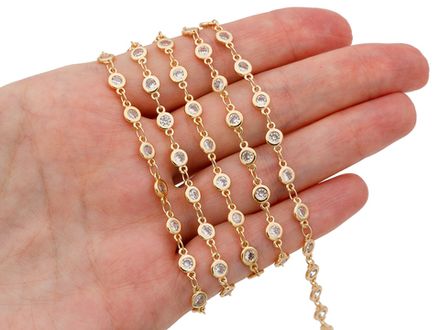 Цепь со стразами 4,8мм