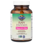 Garden of Life, RAW Enzymes, ферменты для женщин от50 лет, 90 вегетарианских капсул