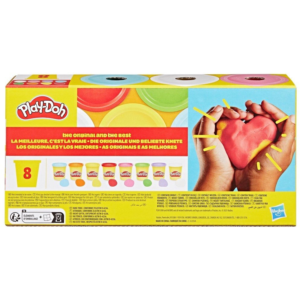 Play-Doh Ciastolin Rainbow Colours 8-PAK Многоразовые тюбики G0691