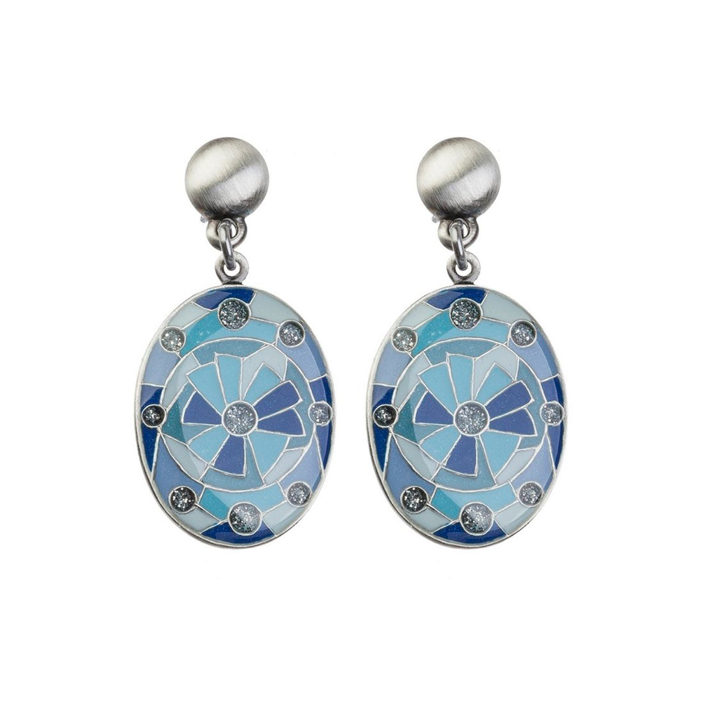 Серьги Clara Bijoux Ромашки A76731 BL